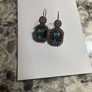 Brighton Le Ritz Blue and Silver Earrings